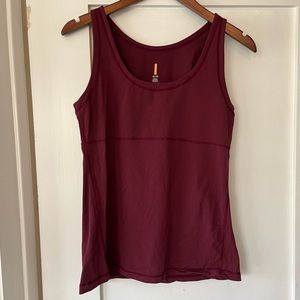 Lucy yoga or workout tank, dark red